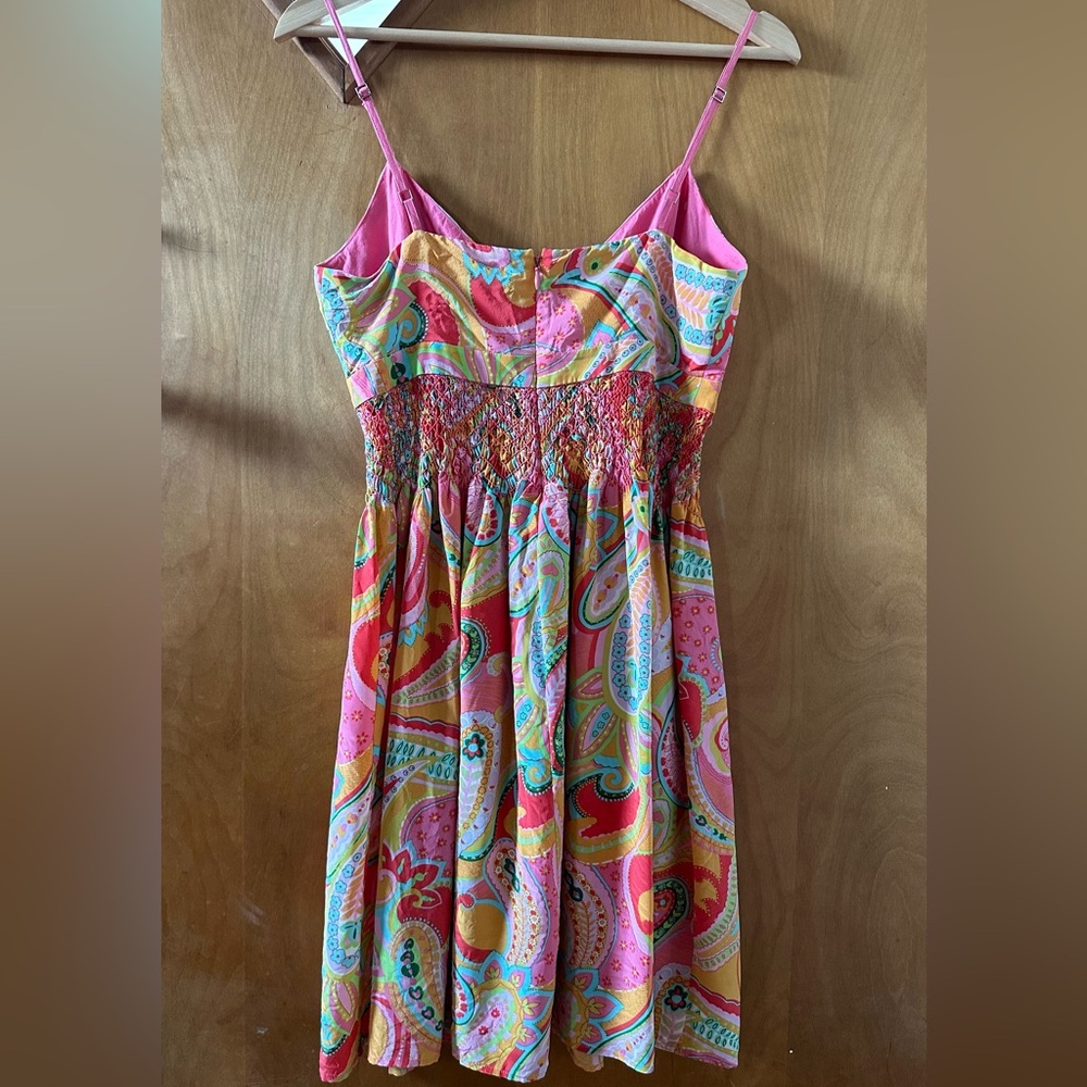 Moda International Y2K 100% Silk Vintage Boho Paisley Print Summer Dress - Picture 2 of 5